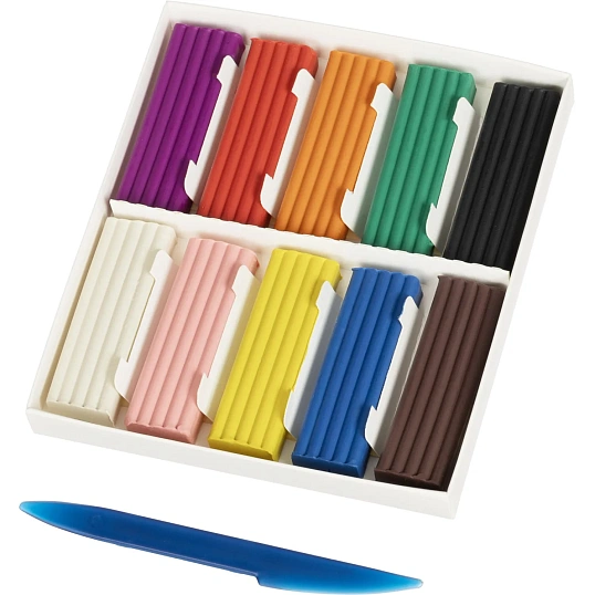 Пластилин клас.Комус Класс(№1 School) ColorPics набор 10 цв 200 г со стеком