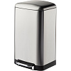 Ведро мусорное с педалью и доводчиком Luscan 30л,матов., прямоуг,нерж сталь