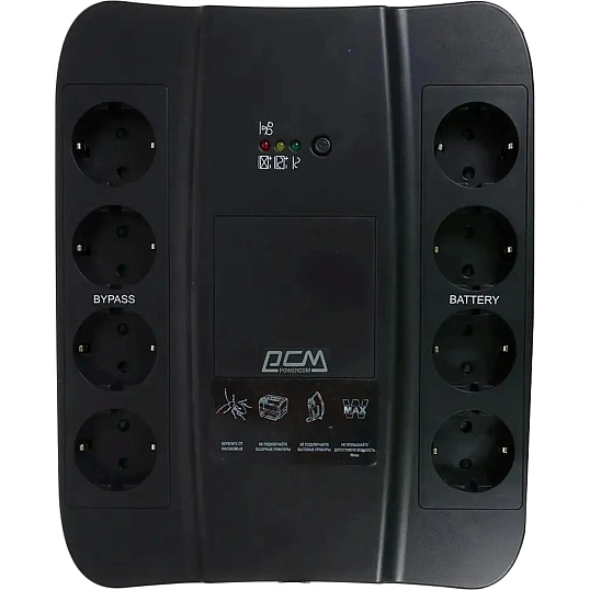 ИБП Powercom SPIDER SPD-650U, Line-Int, 650VA/390W, 8xEURO, USB