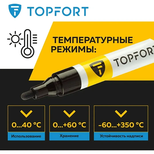 Маркер лаковый TOPFORT Paint 4 мм черный