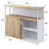 Шкаф-купе Комус Мебель К-Loft 241Н042 1370х420х1116 дуб натур/белый