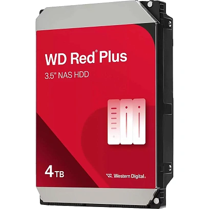 Жесткий диск WD Red Plus NAS 3.5 SATA 4TB, 5400 rpm, 256MB(WD40EFPX)