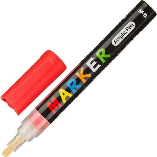 Набор акриловых маркеров M&G, круглый наконечник,2 мм,  5 цветов в наборе