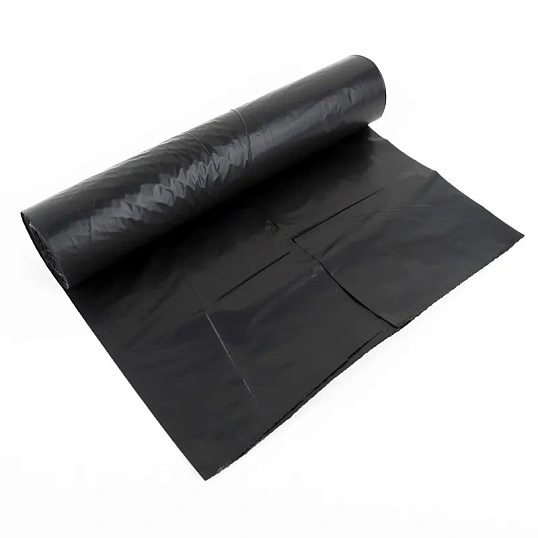 Мешки для мусора ПНД 60л 12мкм 30шт/рул черные 60х70см Элементари