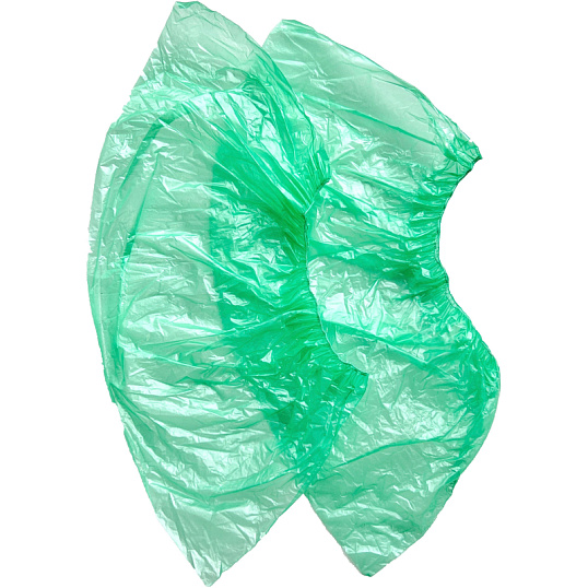 Бахилы н/с, п/э, Экстра У, зеленый,  детские, 50 пар/уп