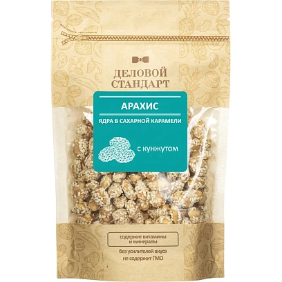 Арахис Деловой Стандарт в карамели с кунжутом 200г