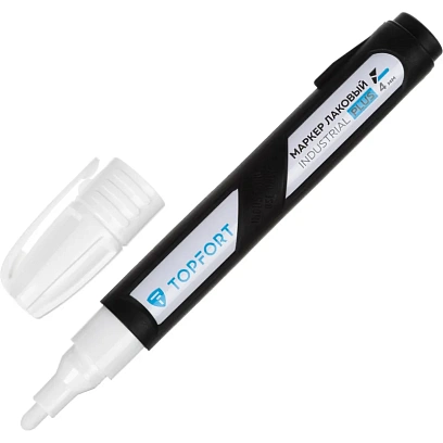 Маркер лаковый TOPFORT Industrial Plus 4 мм белый