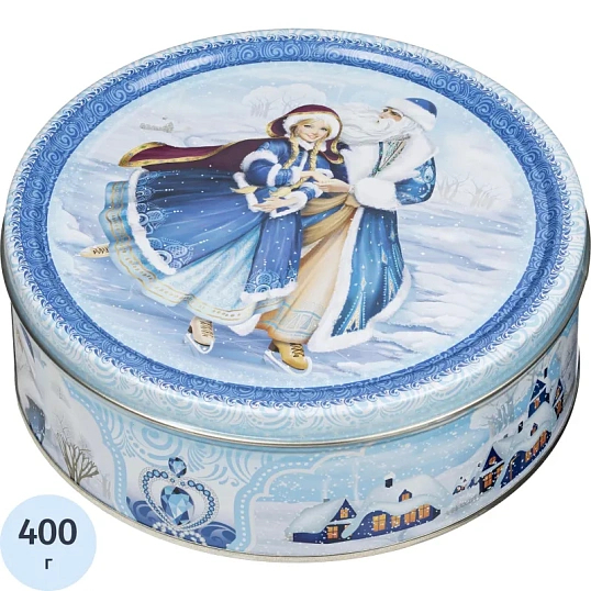Печенье REGNUM сдобное в сахарной обсыпке коньки, ж/б, 400г МС-1-1