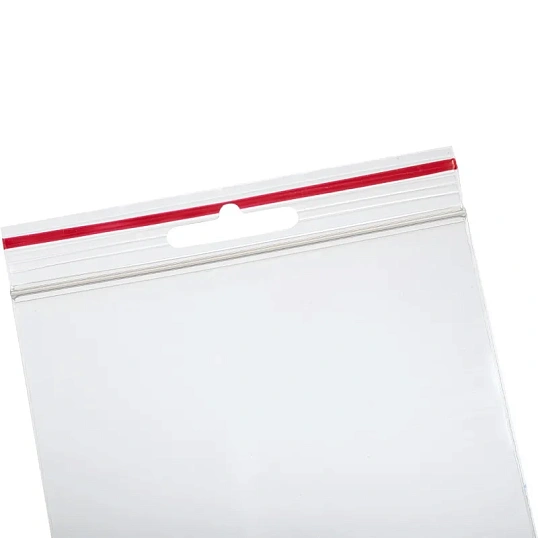 Пакет с замком (Zip Lock) с европодвесом 10 х 17 см, 60 мкм, 100 шт/уп