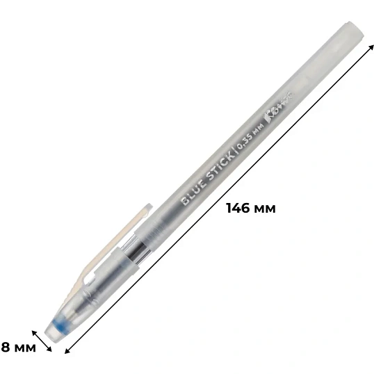 Ручка гелевая неавтомат. Комус Blue Stick синяя,0,35мм,тонир.корп,Россия