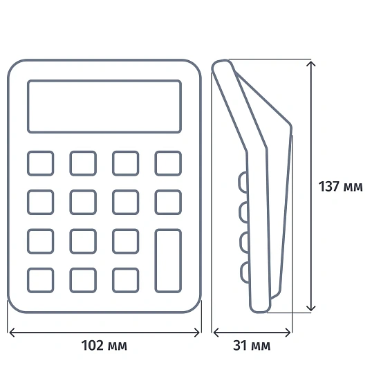 Калькулятор настольный Attache CBM1201-BK 12-разрядный черный 137x102x31 мм