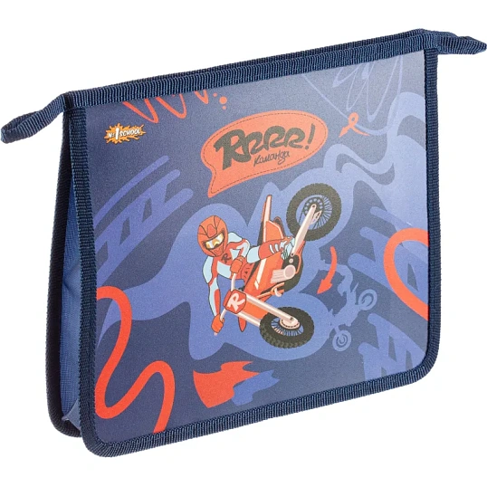 Папка для тетрадей Moto freestyle,А5,молния, пластик, ПТ-713