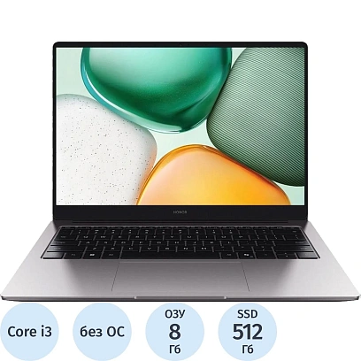 Ноутбук Honor X 14(5301ALXB) i3-1315U/8Gb/512Gb SSD/14/NoOS