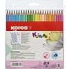 Карандаши цветные 24 цв. 3-гран, Kores Kolores Pastel, 93321