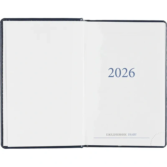 Ежедневник датированный 2026, синий,А6, 100х150 мм,336 стр,Agenda