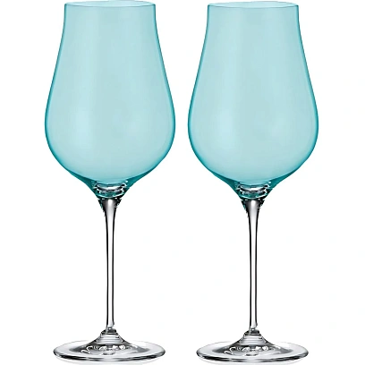 Набор бокалов для белого вина LIMOSA;Бирюзовая чаша,500 мл 2шт, БСС0565