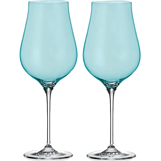 Набор бокалов для белого вина LIMOSA;Бирюзовая чаша,500 мл 2шт, БСС0565