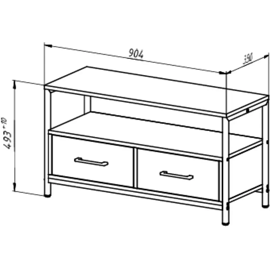 Тумба TI_Комус под ТВ Онега-11, с 2мя ящиками, дуб вотан