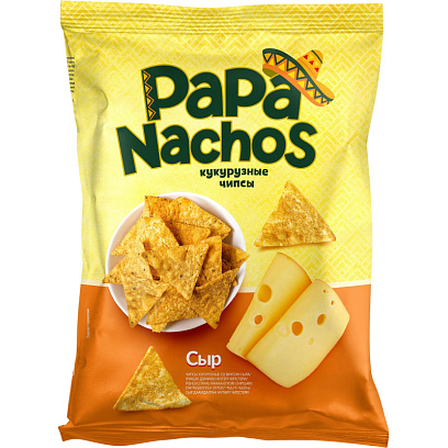 Чипсы кукурузные Рара Nachos со вкусом сыра, 150г
