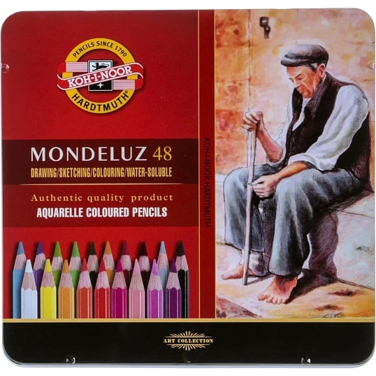 Карандаши акварельные цвет. KOH-I-NOOR MonduluzOldMan 48цв/наб 3726048001PL