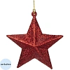 Игрушка подвесная Звезда в красном 3,5х9х10см 89097