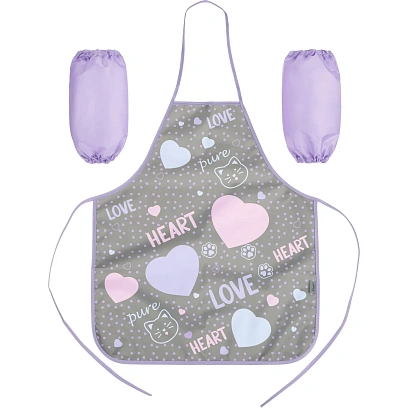 Фартук для труда Комус Класс Heart,  нарукавники,535x445 мм,ФН 41-20