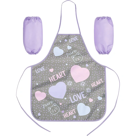 Фартук для труда Комус Класс Heart,  нарукавники,535x445 мм,ФН 41-20