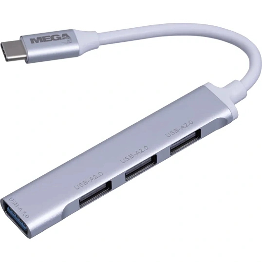 Разветвитель USB  HS001 USB3.0x1/USB 2.0x3/серебристый
