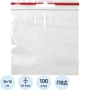 Пакет с замком (Zip Lock) с европодвесом 10 х 10 см, 60 мкм, 100 шт/уп