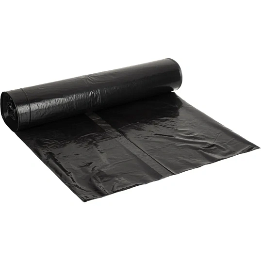 Мешки для мусора ПВД 120л 40мкм 25шт/рул черные 65x105см Luscan