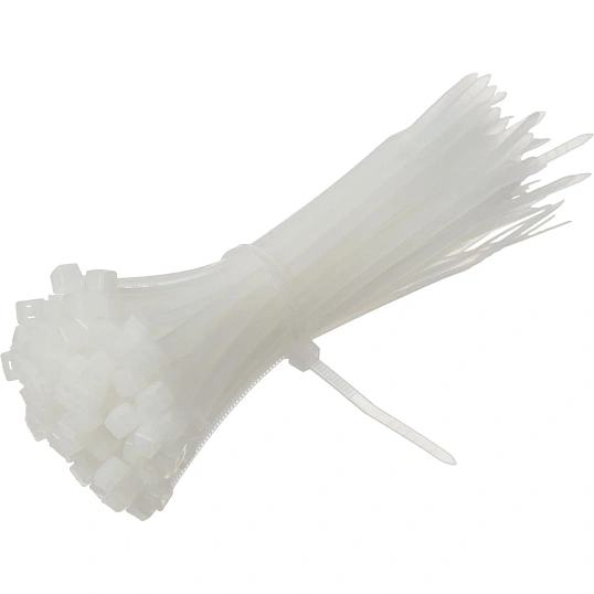 Хомут стяжка нейлоновая Topfort 3х100 (2,5х100 мм) белый 100 шт/уп