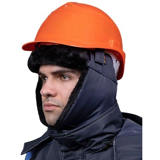 Шапка-ушанка зимняя с креплением для каски (Шап 572) т.син (р.57)