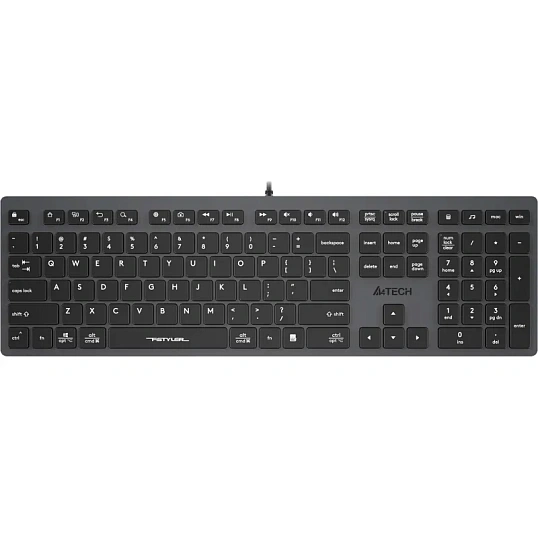 Клавиатура A4Tech Fstyler (FX50 GREY) серый USB slim Multimedia