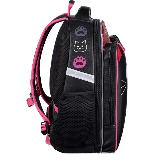 Ранец Комус Класс Stright Котэ Сама по себе, черный, 2 отд, эргоном. Спинка