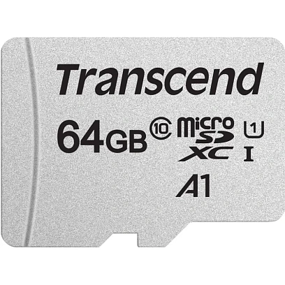Карта памяти Transcend 300S microSDXC 64Gb UHS-I Cl10 +ад, TS64GUSD300S-A