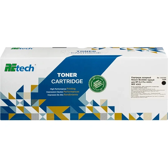 Картридж лазерный Retech W2300A чер. для HP CLJ Pro 4203/MFP 4303