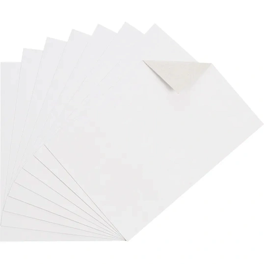 Картон белый  8л,А4 немелованный ColorPics в папке