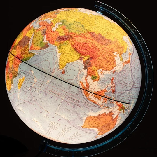 Глобус интерактивный физико-политический с подсветкой,320мм,INT13200288