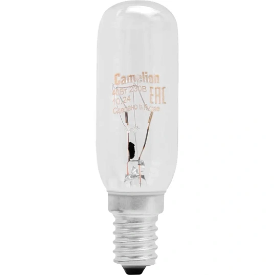 Лампа накаливания Camelion MIC 40/T25/CL/E14 40Вт Е14 для вытяжек (12984)