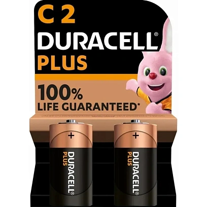 Батарейка Duracell LR14 С BL2 AIkaline 1.5V (2/20/10120) 2шт/уп