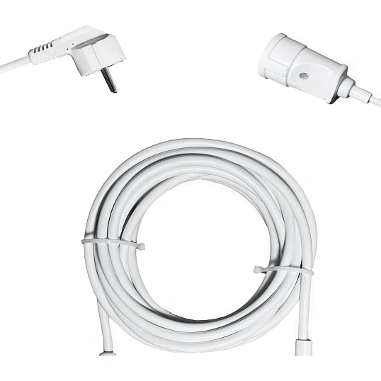 Удлинитель PROGIX PG111 1р/3м/1,5кВт/6А заземление, белый, ПВС 3х0.75