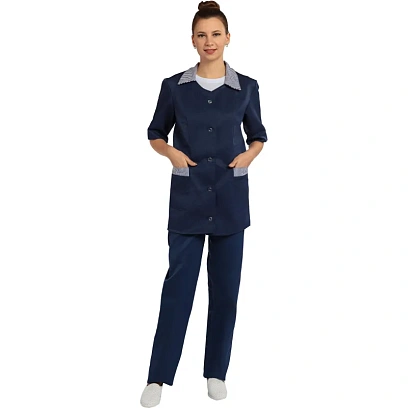 Костюм для горничных и уборщиц женский у07-КБР т.син  (р.52-54) 170-176