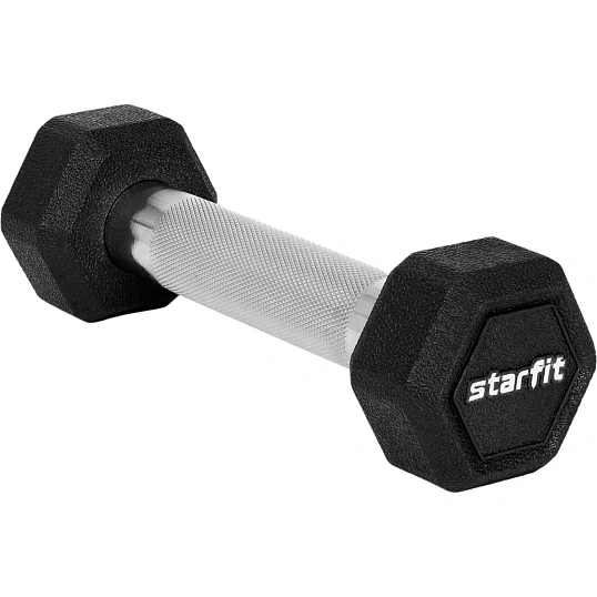 Гантель гексагональная STARFIT DB-301PRO  1 кг, черный, ЦБ-00003795