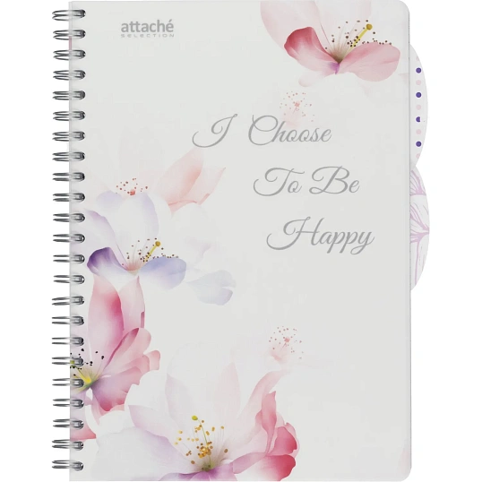Бизнес-тетрадь А4,140л,кл,спир.пласт Attache Selection Flower Dreams 876751