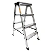 Стремянка двухсторонняя алюминиевая 4 ступени Комус    