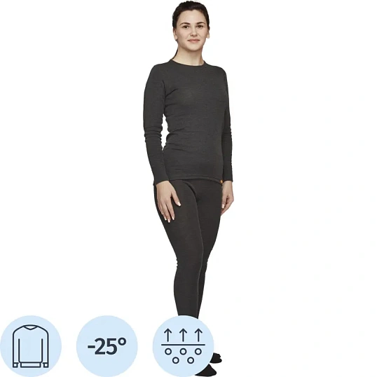 Термофутболка с дл. рукавом жен. т.серая Activ-25 р-р 42