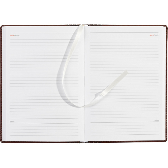 Ежедневник недатированный корич, тв.пер, 140х200, 160л, Lozanna AZ052/brown