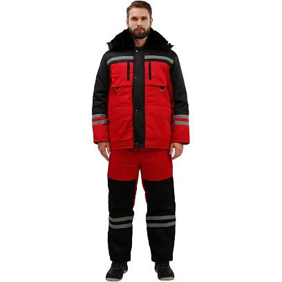 Костюм зимний муж з03-КПК крас/чер (р.64-66) 194-200