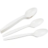Ложка одноразовая столовая 170мм, белая, кукурузный крахмал, 50шт/уп