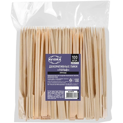 Пика для канапе ГОЛЬФ 15cм, 100 шт/уп (491-070)
